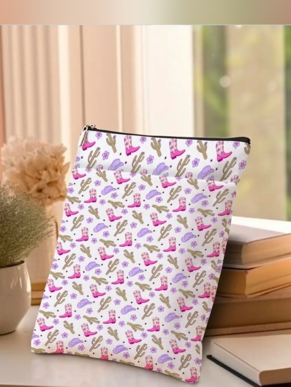 Western Chic Padded Book Sleeve Cover Pouch, Tablet Case – NWT Book Lover Gift